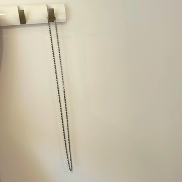 Agatha | long necklace | grey crystals - Picture 2 of 4